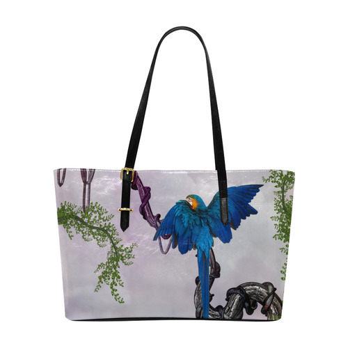 Awesome parrot Euramerican Tote Bag/Large (Model 1656)