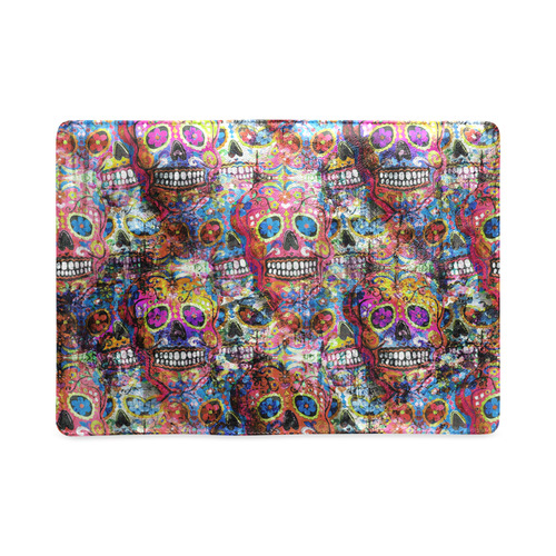 Colorfully Flower Power Skull Grunge Pattern Custom NoteBook A5