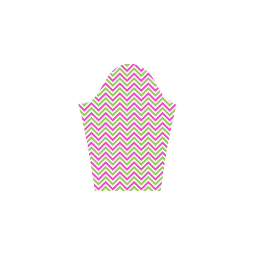 Pink Green White Chevron 3/4 Sleeve Sundress (D23)