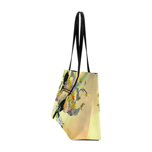 Toucan with flowers Euramerican Tote Bag/Large (Model 1656)