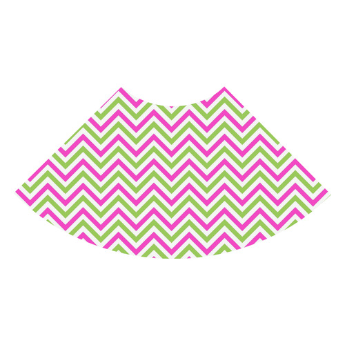 Pink Green White Chevron 3/4 Sleeve Sundress (D23)