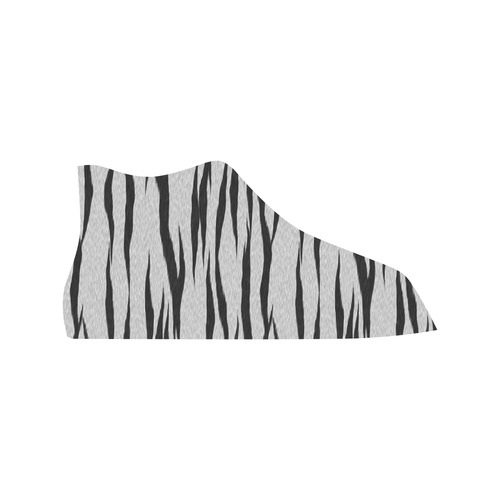 A Trendy Black Silver Big Cat Fur Texture Vancouver H Men's Canvas Shoes/Large (1013-1)