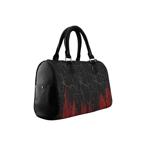 Cracked Flames Goth Print Boston Handbag (Model 1621)