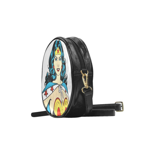 sexy woman of wonder Round Sling Bag (Model 1647)