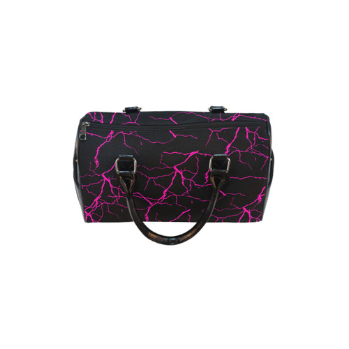 Pink Lightning Punk Goth Boston Handbag (Model 1621)