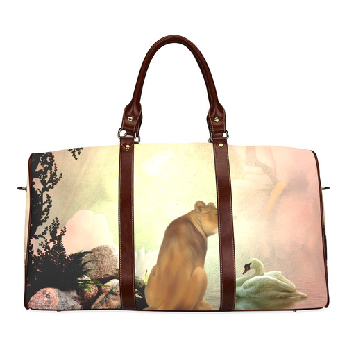 Awesome lioness in a fantasy world Waterproof Travel Bag/Large (Model 1639)