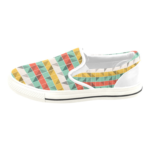 mosaic blossom Slip-on Canvas Shoes for Kid (Model 019)