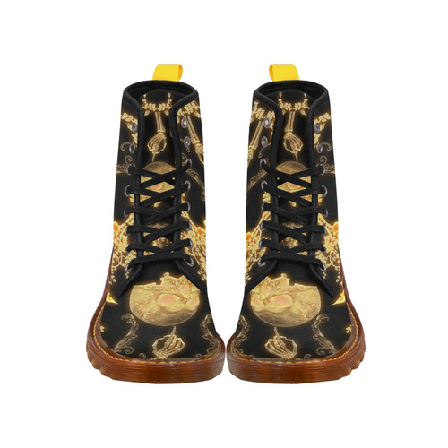 Yellow skull Martin Boots For Women Model 1203H