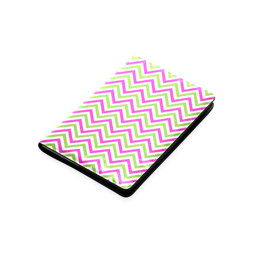 Pink Green White Chevron Custom NoteBook A5