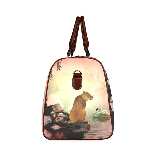 Awesome lioness in a fantasy world Waterproof Travel Bag/Large (Model 1639)