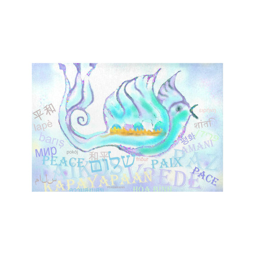 peace-oiseau de Jerusalem-1 Placemat 12’’ x 18’’ (Six Pieces)