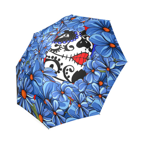 sugar skull peek a boo 1 Foldable Umbrella (Model U01)