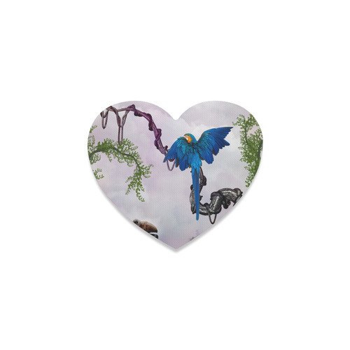 Awesome parrot Heart Coaster