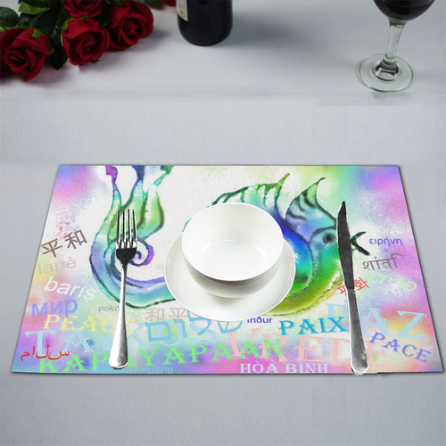 peace-oiseau de Jerusalem-4 Placemat 12’’ x 18’’ (Six Pieces)