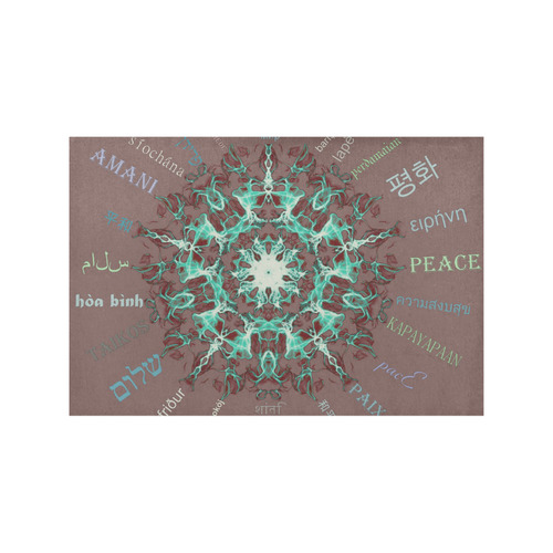 peace-mandala 1-4 Placemat 12’’ x 18’’ (Two Pieces)