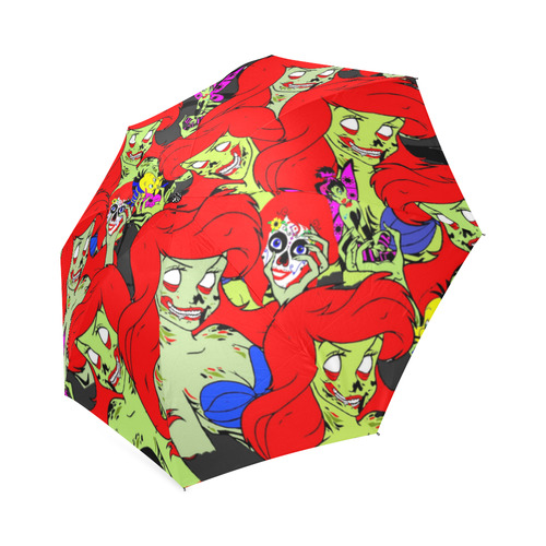 zomie mermaid sugar skull Foldable Umbrella (Model U01)