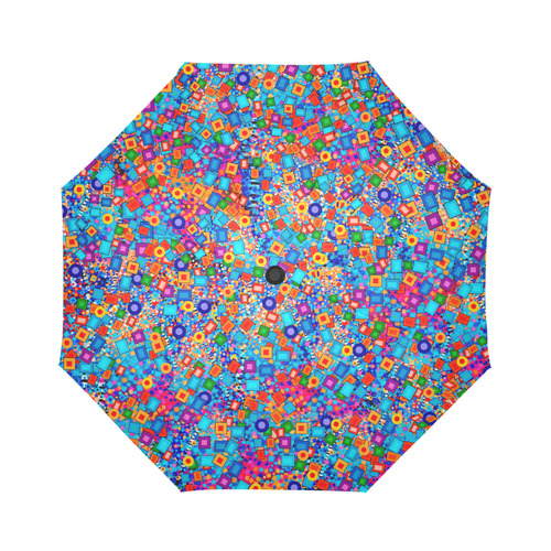 Colorful Carnival Colors Print Umbrella Auto-Foldable Umbrella (Model U04)