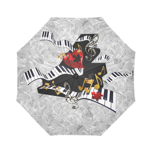 Piano Music Colorful Art Umbrella by Juleez Auto-Foldable Umbrella (Model U04)