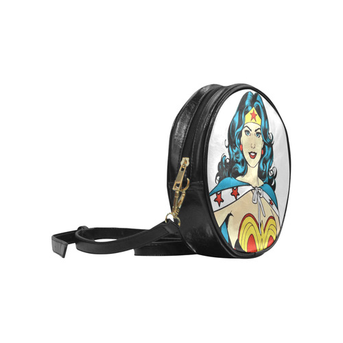 sexy woman of wonder Round Sling Bag (Model 1647)