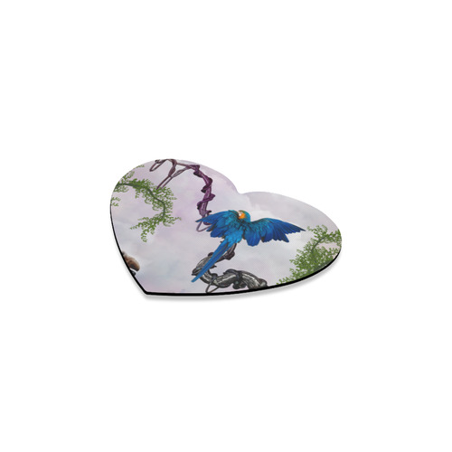 Awesome parrot Heart Coaster