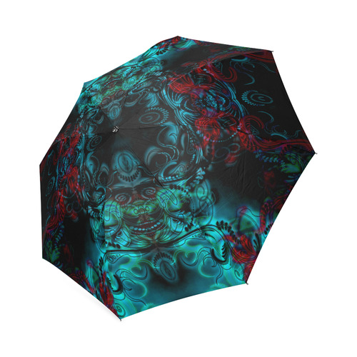 Darkness Reigns Abstract Goth Print Foldable Umbrella (Model U01)