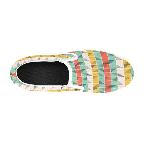 mosaic blossom Slip-on Canvas Shoes for Kid (Model 019)