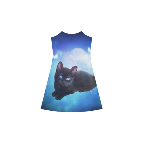 Cute little back kitten Alcestis Slip Dress (Model D05)