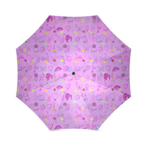 Pastel Princess Harajuku Goth Print Foldable Umbrella (Model U01)