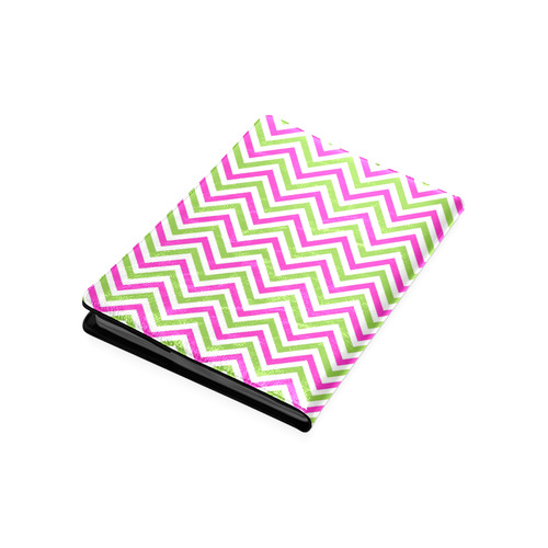 Pink Green White Chevron Custom NoteBook B5