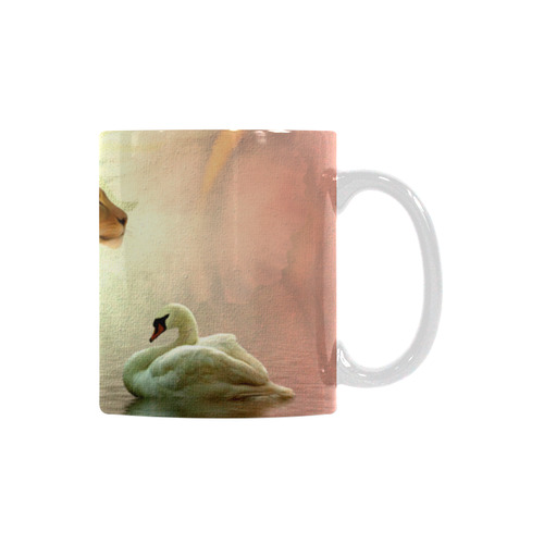 Awesome lioness in a fantasy world White Mug(11OZ)