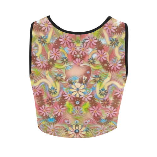 Jungle life and paradise apples Women's Crop Top (Model T42)