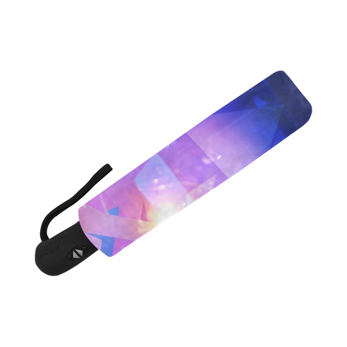 Purple Abstract Triangles Auto-Foldable Umbrella (Model U04)