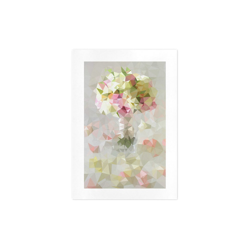 Low Poly Pastel Flower Art Print 7‘’x10‘’