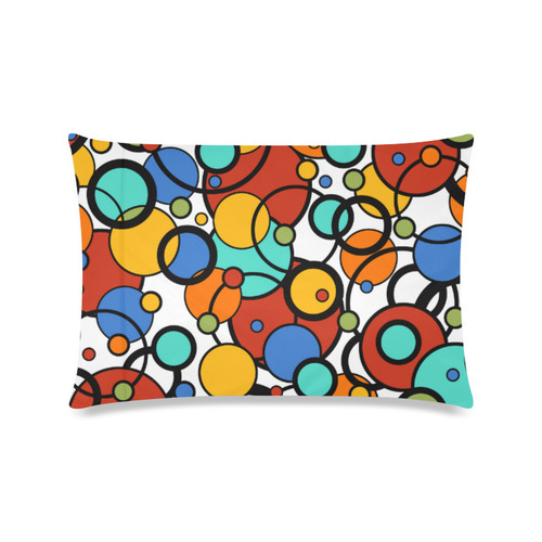 Pop Art Dot Print Colorful Pillow Custom Zippered Pillow Case 16"x24"(Twin Sides)