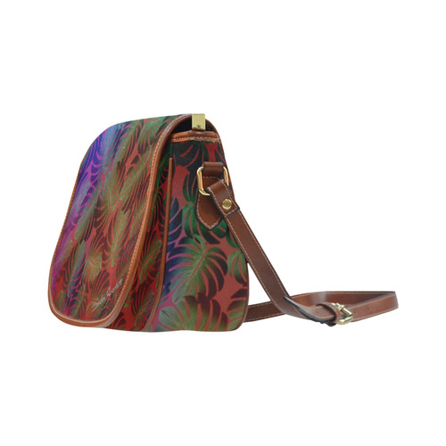 Colorful Leaves Saddle Bag/Small (Model 1649) Full Customization