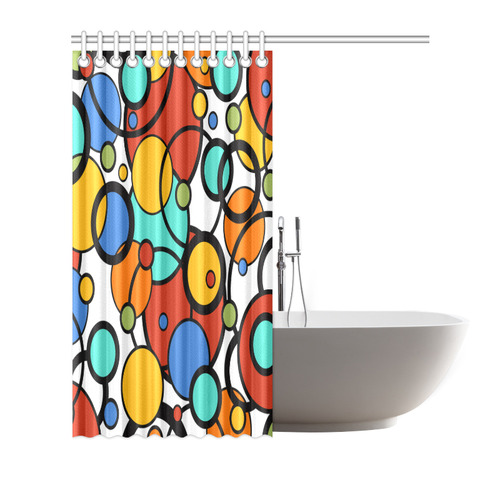 Pop Art Dot Colorful Art Print Shower Curtain by Juleez Shower Curtain 72"x72"