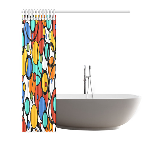 Pop Art Dot Colorful Art Print Shower Curtain by Juleez Shower Curtain 72"x72"