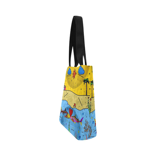 Popart Fish by Nico Bielow Canvas Tote Bag (Model 1657)