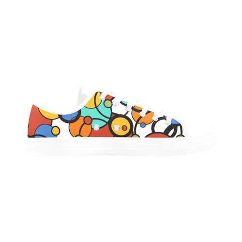 Pop Art Dot Colorful Art Print Sneakers Aquila Microfiber Leather Women's Shoes/Large Size (Model 031)