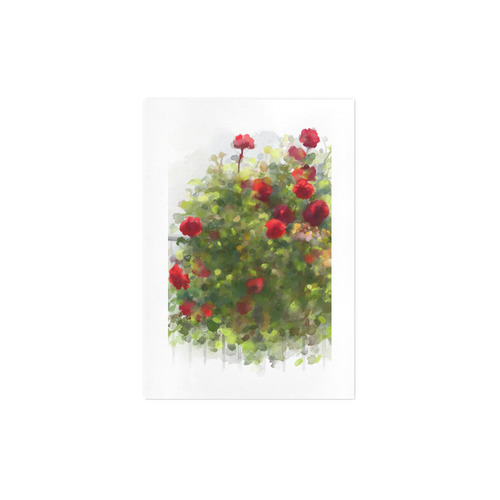 Red Roses, , floral watercolor Art Print 7‘’x10‘’
