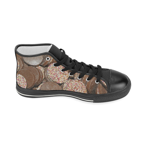 Chocolate Women's Classic High Top Canvas Shoes (Model 017)