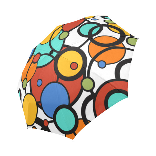 Pop Art Dot Colorful Art Print Umbrella by Juleez Auto-Foldable Umbrella (Model U04)