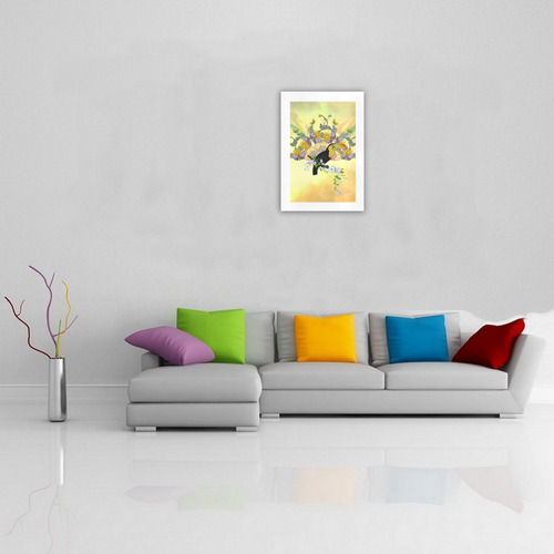 Toucan with flowers Art Print 16‘’x23‘’