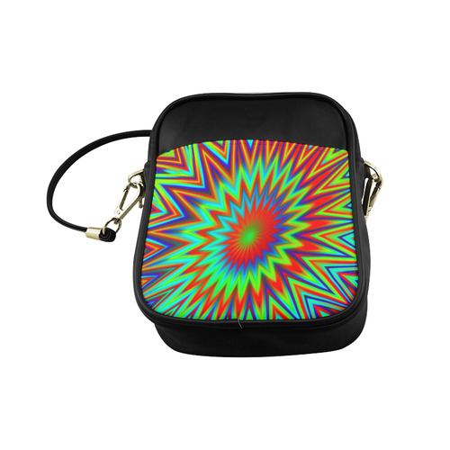Red Yellow Blue Green Color Explosion Sling Bag (Model 1627)
