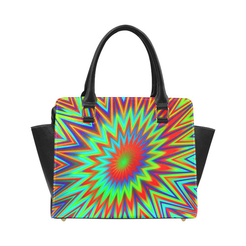 Pow Retro Colorful Explosion Classic Shoulder Handbag (Model 1653)