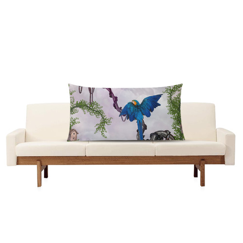 Awesome parrot Rectangle Pillow Case 20"x36"(Twin Sides)