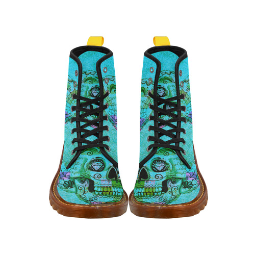 grunge skull D by JamColors Martin Boots For Women Model 1203H