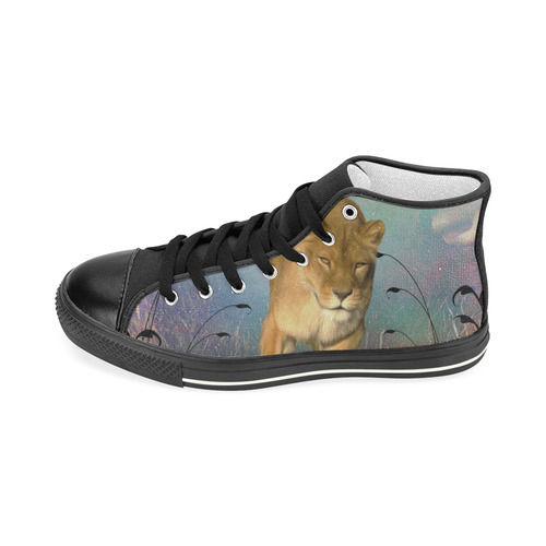 Wonderful lioness Men’s Classic High Top Canvas Shoes (Model 017)