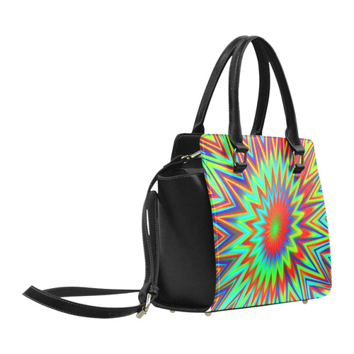 Pow Retro Colorful Explosion Classic Shoulder Handbag (Model 1653)