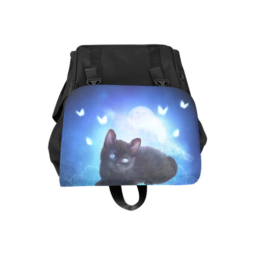 Cute little back kitten Casual Shoulders Backpack (Model 1623)